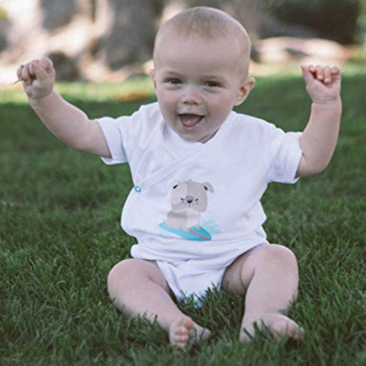 baby print bodysuit and bib