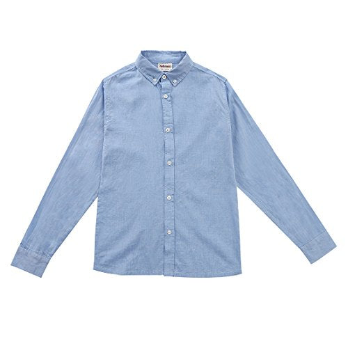 Momoland big boy long sleeve blue chambray shirt front
