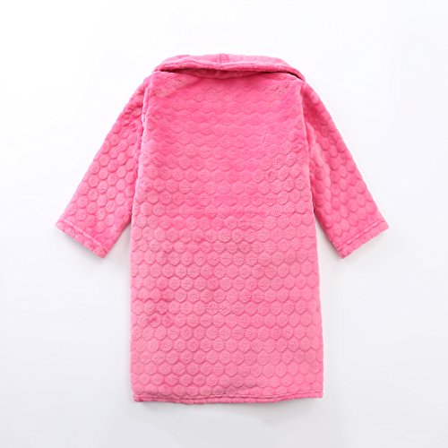 girl fleece red robe shawl back
