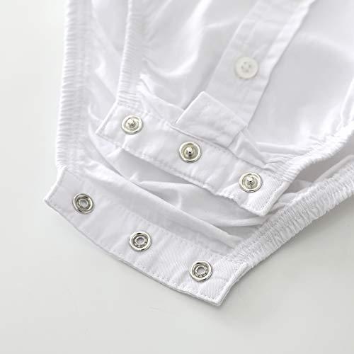 Baby Boy Short Sleeve Woven Linen Design Bodysuit With Bow