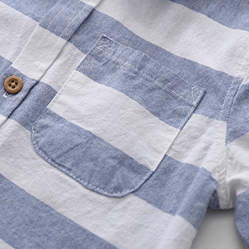Toddler Boy Long Sleeve Navy/White Stripes Shirt