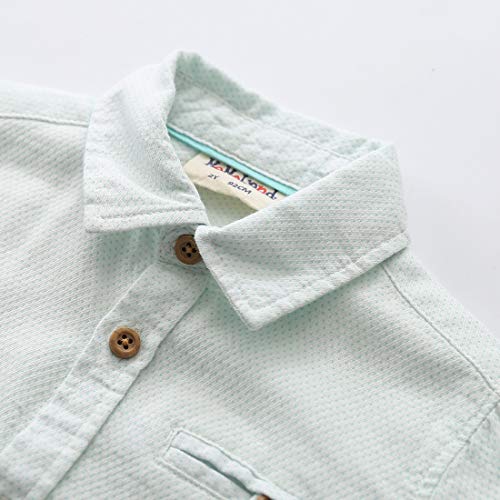 Boy Long Sleeves Woven Pique Jacquard Shirt