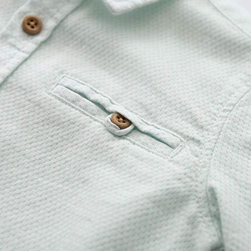 Boy Long Sleeves Woven Pique Jacquard Shirt