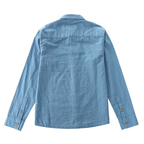 Momoland boy long sleeve blue shirt back