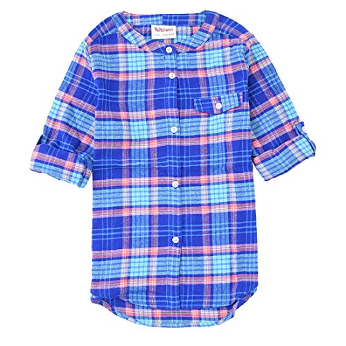 Girls Long Sleeve Shirts Plaid