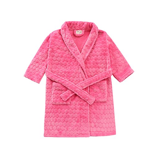 girl fleece red robe shawl front