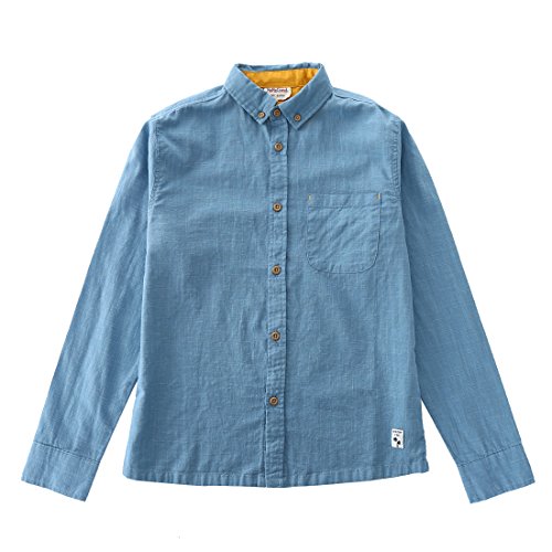 Momoland boy long sleeve blue shirt front