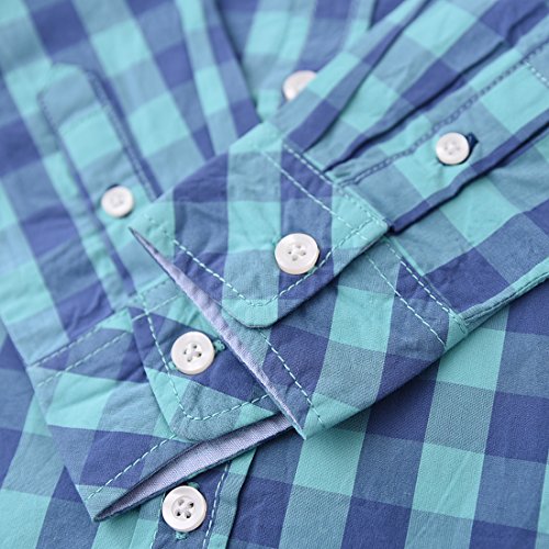 Boy Green/blue Long Sleeve Plaid Shirts