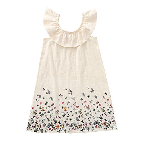 girl knitted sleeveless white ruffle dress front