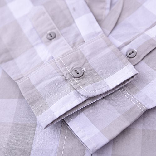 Big Boy Long Sleeve Gray Plaid Shirt