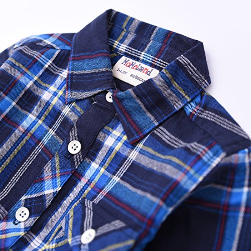 Toddler boy Long Sleeve Blue/Navy Plaid Shirt