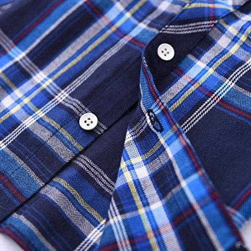 Toddler boy Long Sleeve Blue/Navy Plaid Shirt