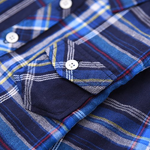 Toddler boy Long Sleeve Blue/Navy Plaid Shirt