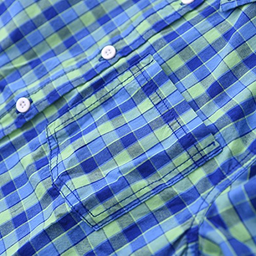 Boy Green/Blue Long Sleeve Plaid Shirts