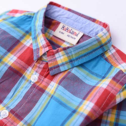 Baby Long Sleeve Blue/Red Plaid Shirt