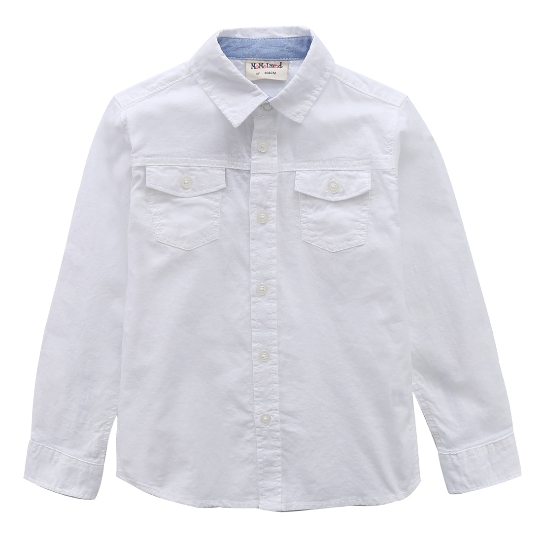 Momoland boy long sleeve white shirt front