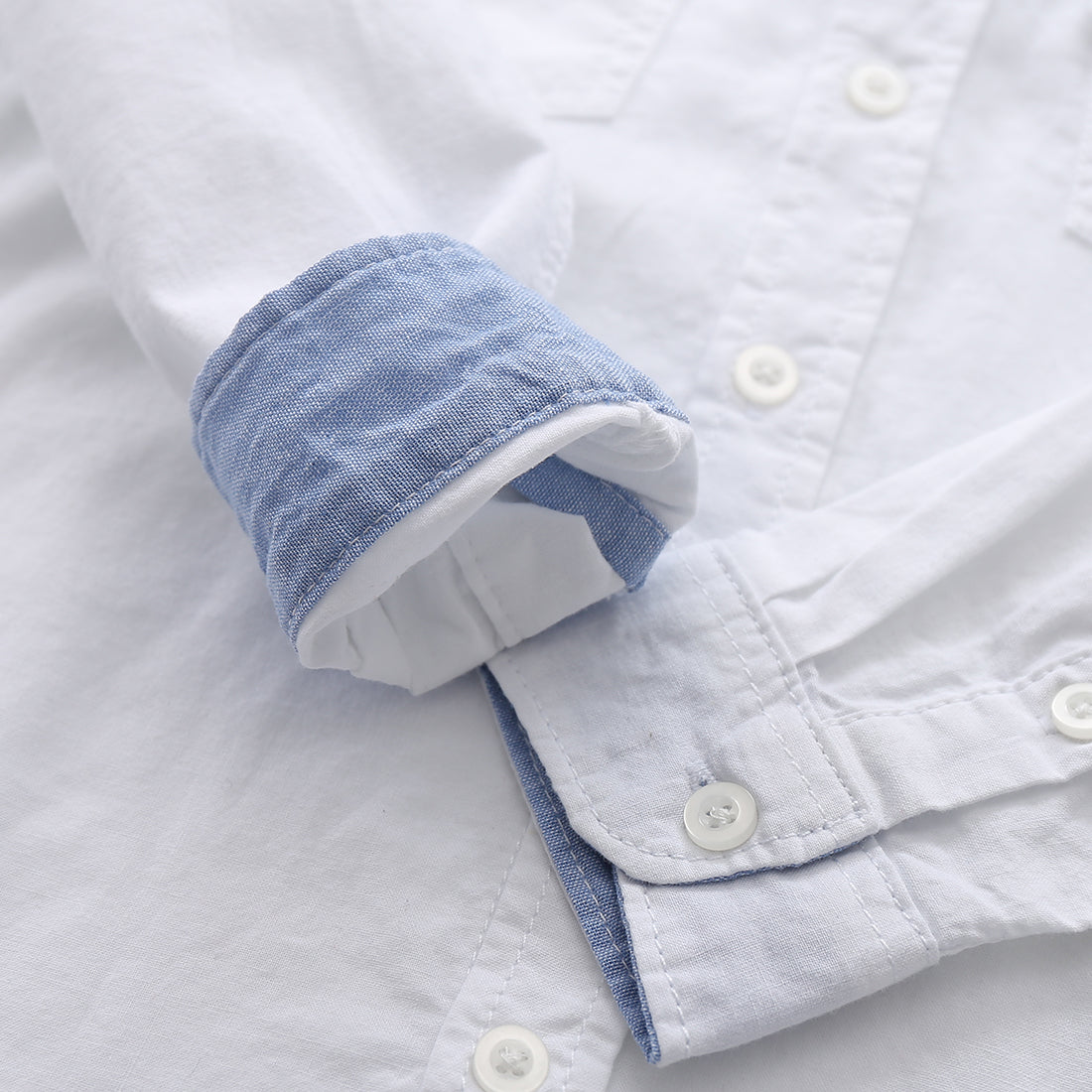 Boy Long Sleeve White Shirt