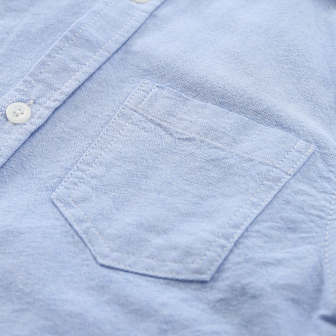 Momoland boy long sleeves blue oxford shirt pocket