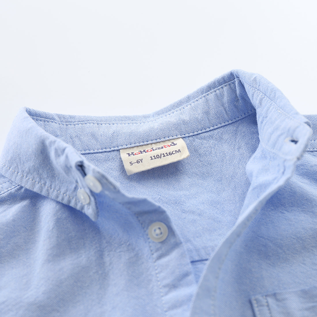 Boy Long Sleeve Blue Oxford Shirt