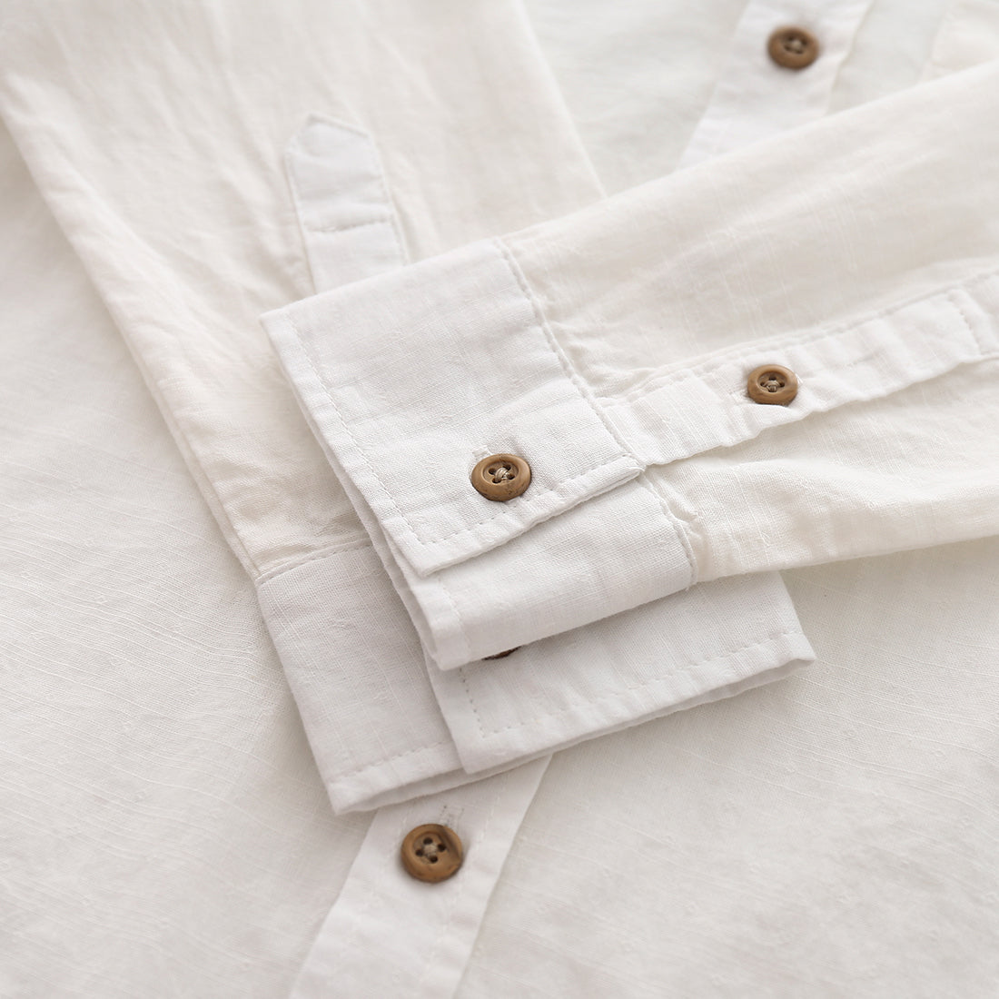 Big Boy Long Sleeve Off White Dobby Shirt