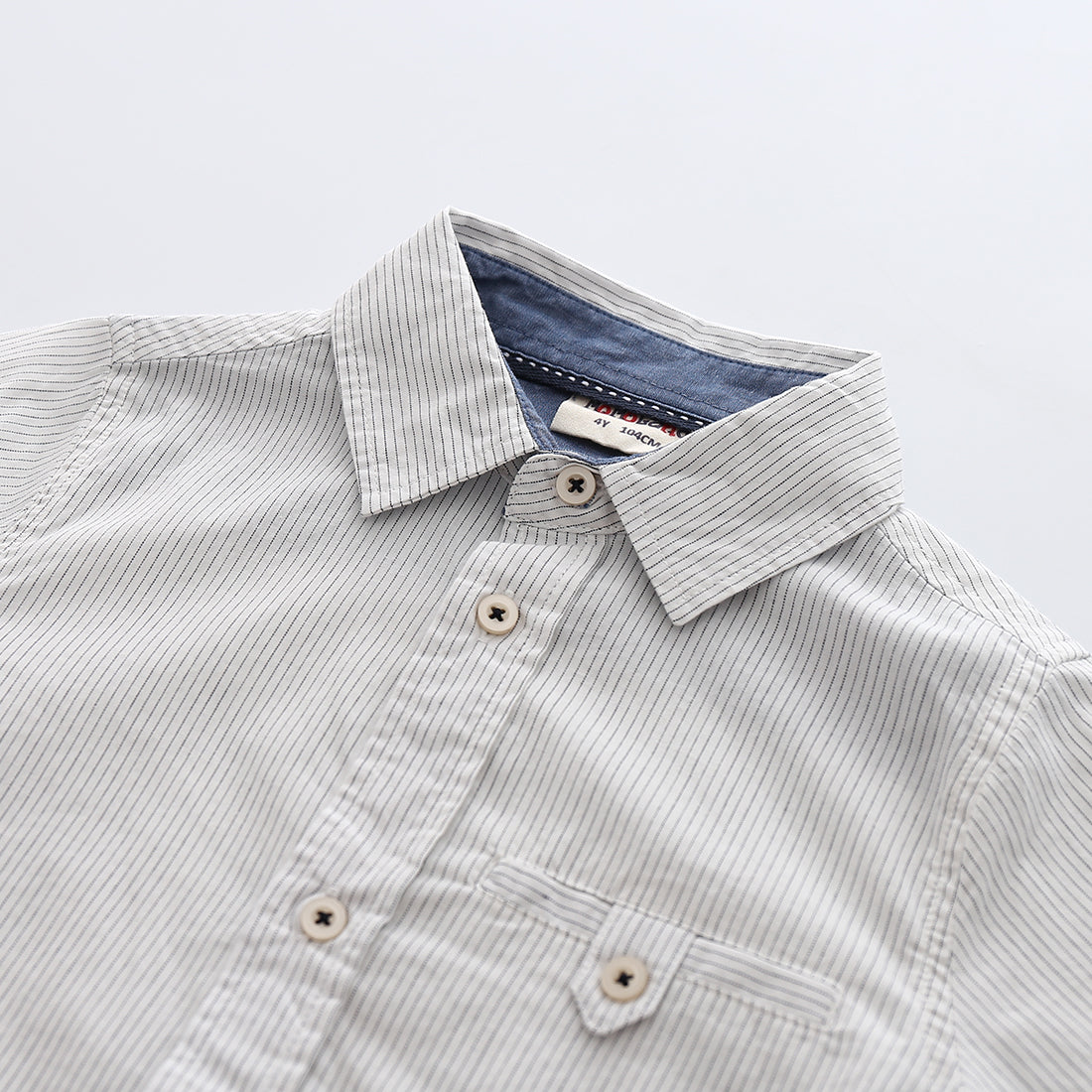Toddler Boy Long Sleeve Grey Stripes Shirt