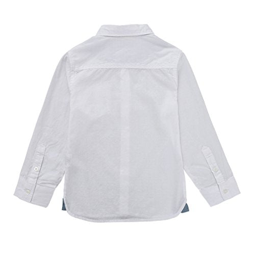 Momoland boy long sleeve white dobby shirt back