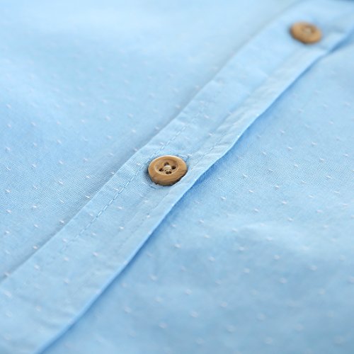 Boy Long Sleeve Blue Chambray Dobby Shirt