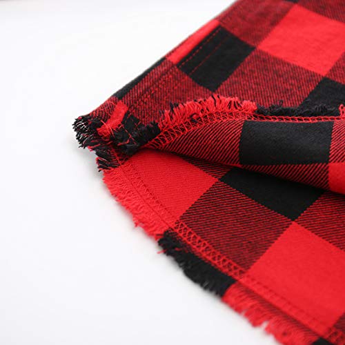 Big Boy Red/Black/White Plaid Long Sleeve Flannel Shirts