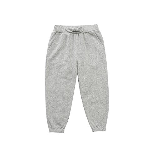 girl grey french terry jogger pant front