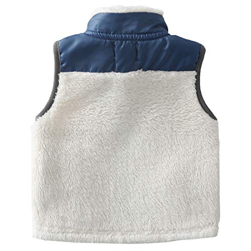 Momoland sleeveless boy and girl white coral fleece vest back