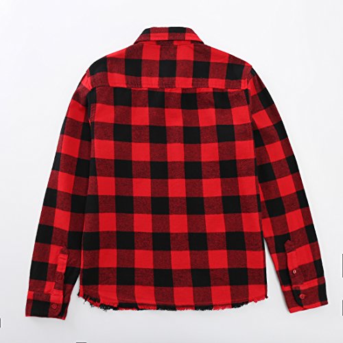 Momoland big boy long sleeve red/black plaid shirt back