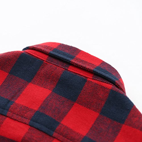 Toddler Boy Long Sleeve Red Plaid Flannel Shirt