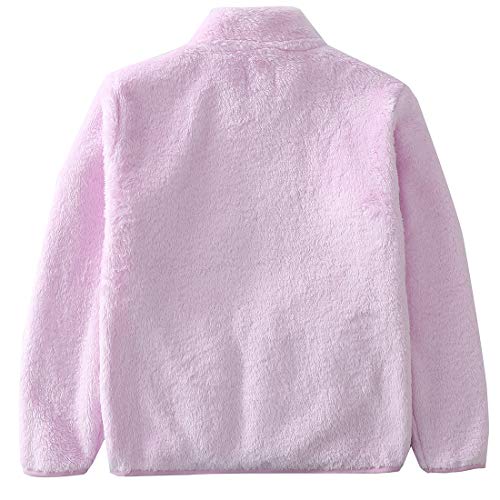 girl coral fleece lavender lightweight jacket back