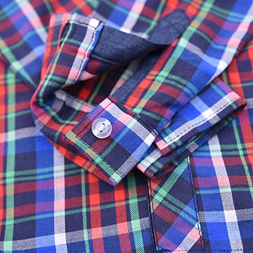 Toddler Boy Long Sleeve Blue/Red Plaid Flannel Shirt
