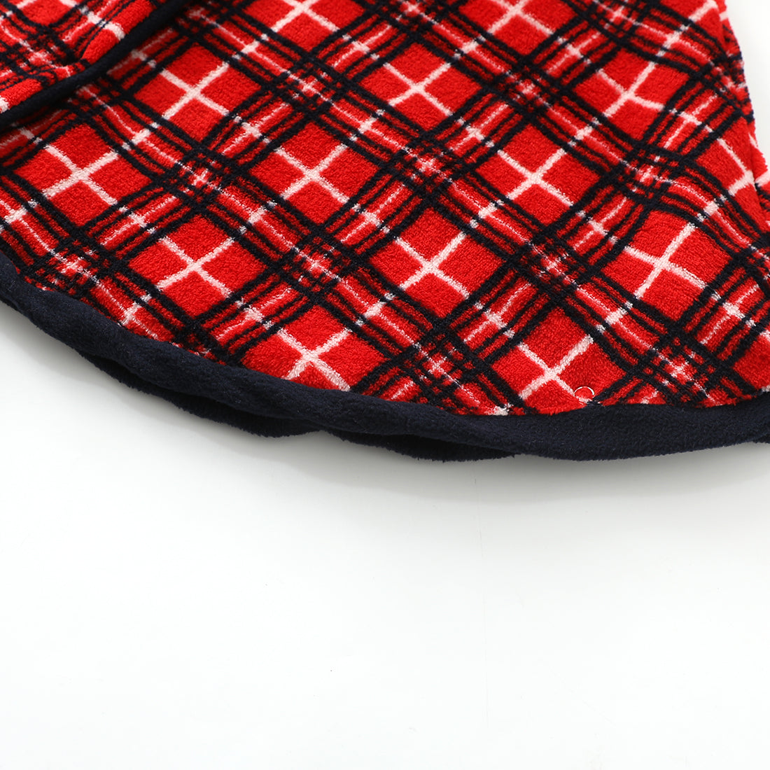 Baby Toddler Hooded Red/Navy All Print Checked Cloak Outfit/ 0-2Years