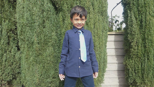 Boy Long Sleeve Navy Shirt